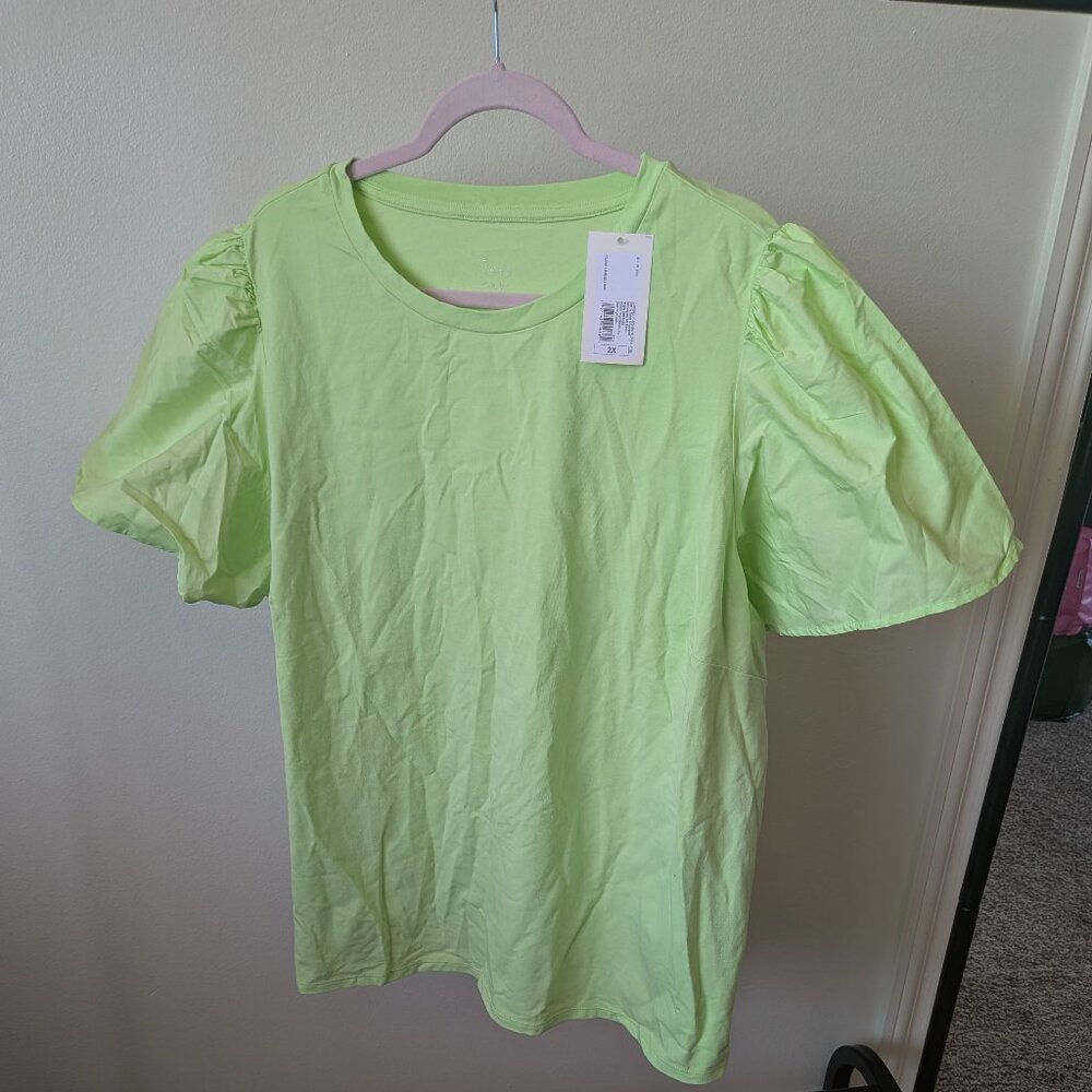 Lime green a new day shirt